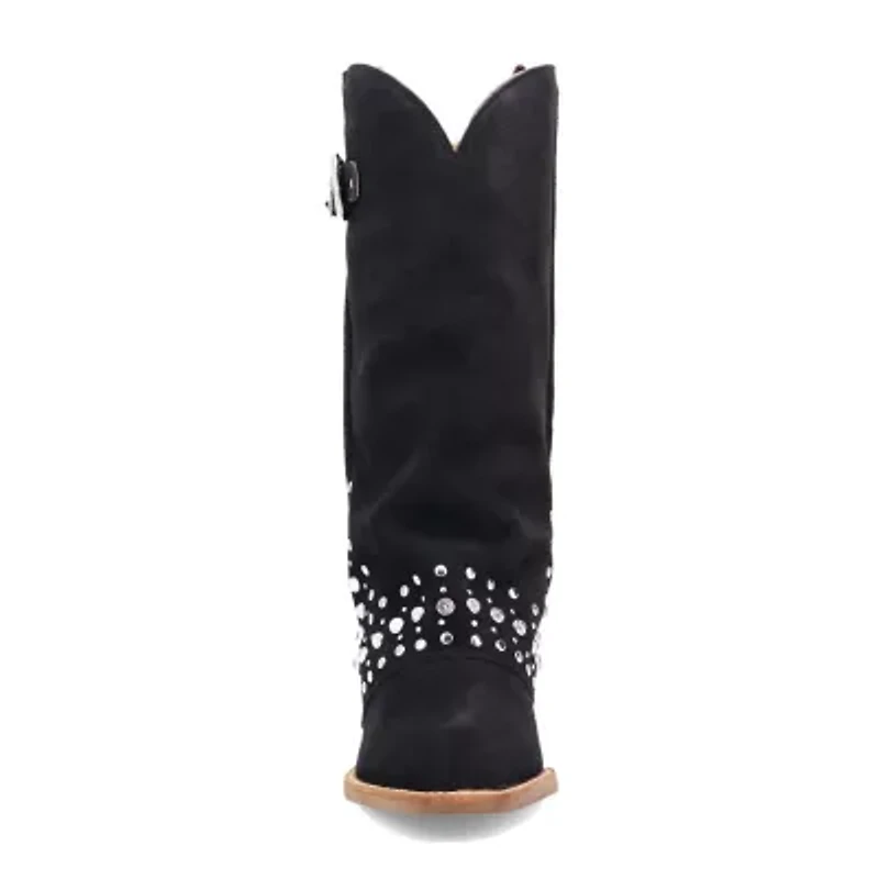 Dingo Womens Howdy Honey Suede Leather Boot Block Heel Cowboy Boots