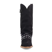 Dingo Womens Howdy Honey Suede Leather Boot Block Heel Cowboy Boots