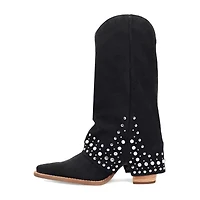 Dingo Womens Howdy Honey Suede Leather Boot Block Heel Cowboy Boots