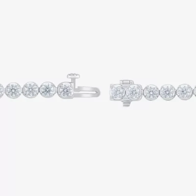 (F / Vs2) Womens 5 CT. T.W. Lab Grown White Diamond 10K Gold 7.25 Inch Tennis Bracelet