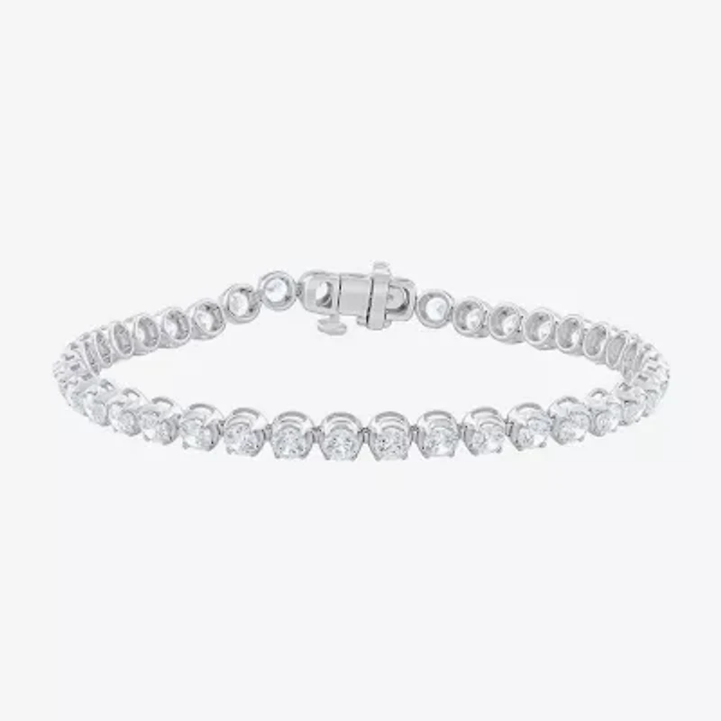 (F / Vs2) Womens 5 CT. T.W. Lab Grown White Diamond 10K Gold 7.25 Inch Tennis Bracelet