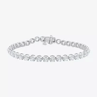(F / Vs2) Womens 5 CT. T.W. Lab Grown White Diamond 10K Gold 7.25 Inch Tennis Bracelet