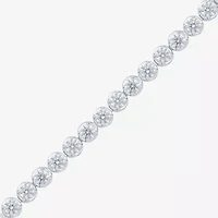 (F / Vs2) Womens 5 CT. T.W. Lab Grown White Diamond 10K Gold 7.25 Inch Tennis Bracelet