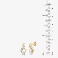 (F / Vs2) Womens 1 CT. T.W. Lab Grown White Diamond 10K Gold Drop Earrings