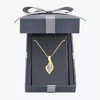 ( F/SI1 ) 3/8 CT. T.W. Lab-Grown Diamond 14K Gold Over Silver 18 Inch Marquise Pendant Necklace