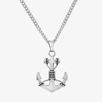 Mens Stainless Steel 24 Inch Pendant Necklace