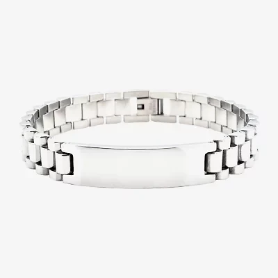 Mens Stainless Steel 8 Inch Solid Id Bracelet
