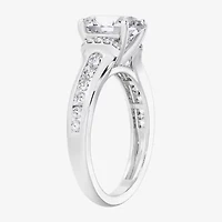 (F / Vs2) Womens 6 CT. T.W. Lab Grown White Diamond Platinum Oval Side Stone Engagement Ring