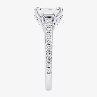 Enchanted Disney Fine Jewelry Cinderella (F / Si1) Womens 2 5/8 Ct. T.W. Lab Grown White Diamond 10K Gold Princess Side Stone Engagement Ring