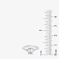 Enchanted Disney Fine Jewelry Aurora (F / Si1) Womens 2 1/5 CT. T.W. Lab Grown White Diamond 10K Gold Princess Sleeping Beauty Side Stone Engagement Ring