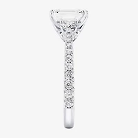 Enchanted Disney Fine Jewelry Aurora (F / Si1) Womens 2 1/5 CT. T.W. Lab Grown White Diamond 10K Gold Princess Sleeping Beauty Side Stone Engagement Ring