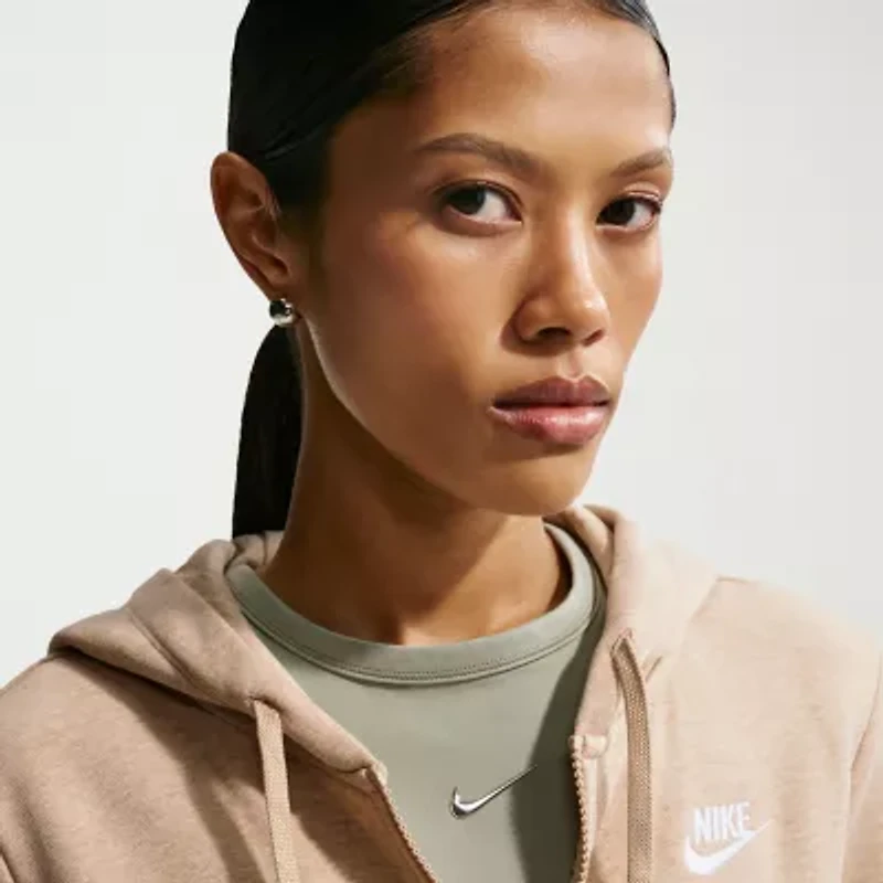 Nike Womens Long Sleeve Fleece Zipper Active Hoodie