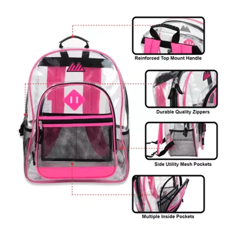 Summit Ridge Delux Clear Backpack With Mesh