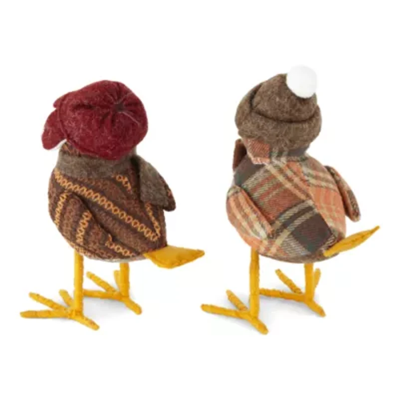 Layerings Autumn Market Birds Set of 2 Tabletop Decor