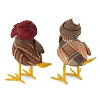 Layerings Autumn Market Birds Set of 2 Tabletop Decor