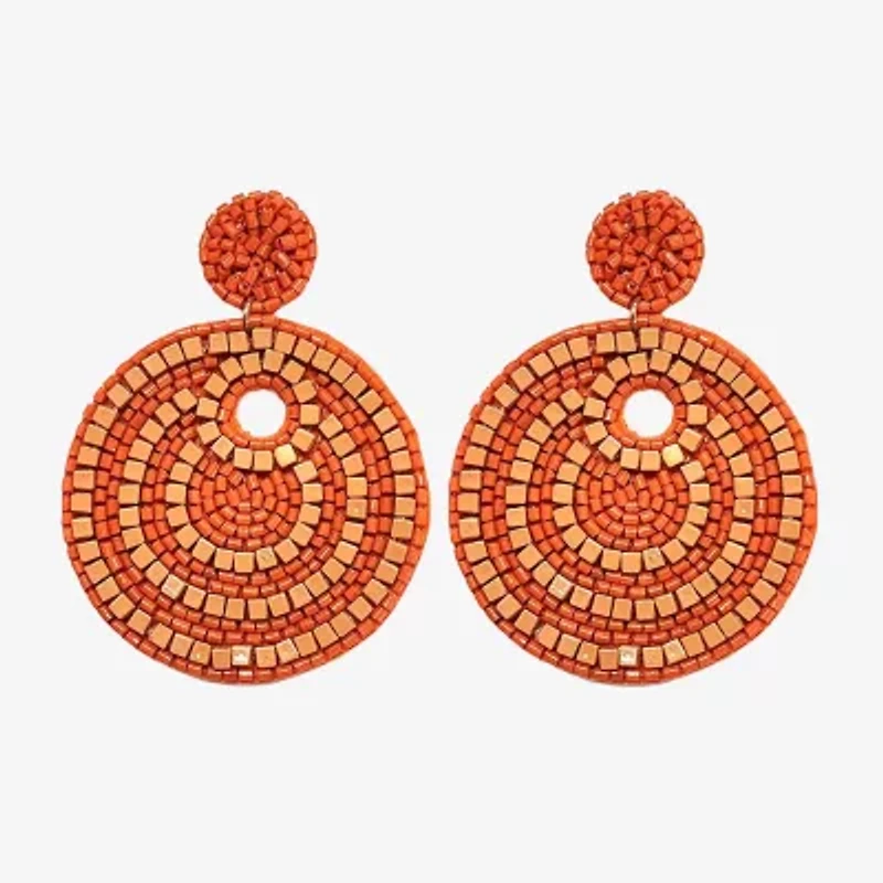 Bijoux Bar Seed Bead Womens Drop Earrings