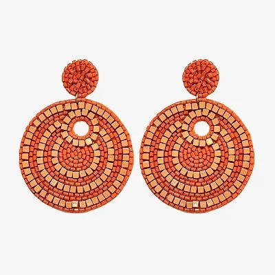 Bijoux Bar Seed Bead Womens Drop Earrings