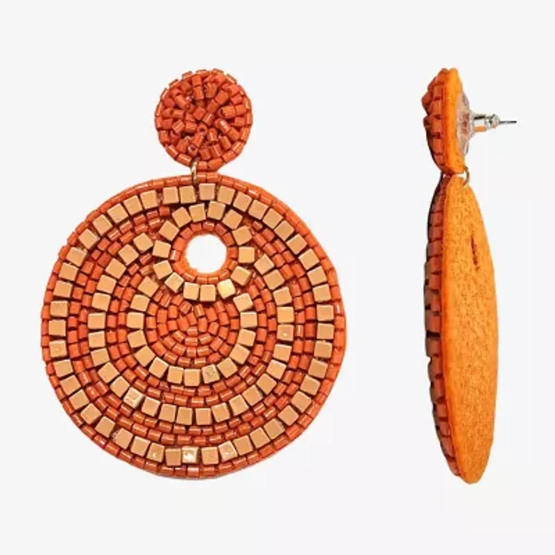 Bijoux Bar Seed Bead Womens Drop Earrings