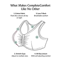 Glamorise® Soft Cotton T-Back Comfort Bra -1908