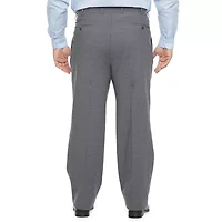 Stafford Super Wool Blend Mens Big and Tall Stretch Fabric Classic Fit Flat Front Suit Pant