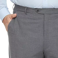 Stafford Super Wool Blend Mens Big and Tall Stretch Fabric Classic Fit Flat Front Suit Pant