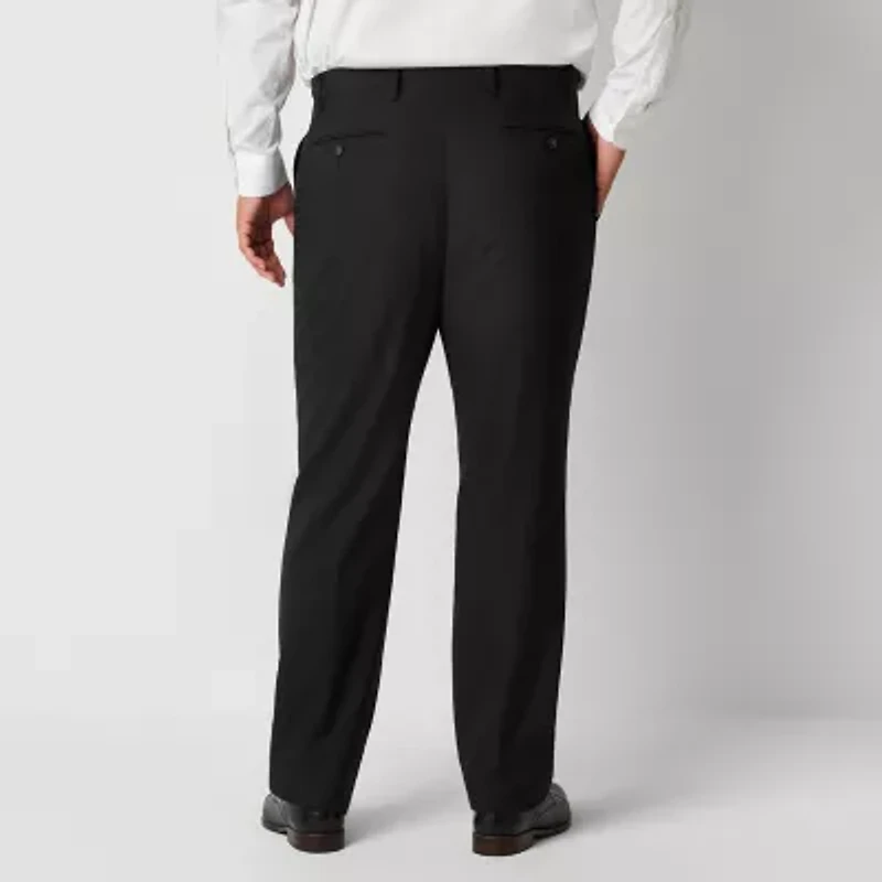 Shaquille O'Neal XLG Mens Big and Tall Stretch Fabric Classic Fit Flat Front Suit Pant