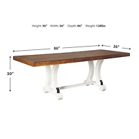 Signature Design by Ashley® Valdine Collection Rectangular Wood-Top Dining Table