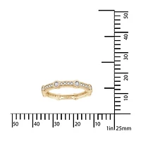 Cubic Zirconia Sterling Silver Round Band