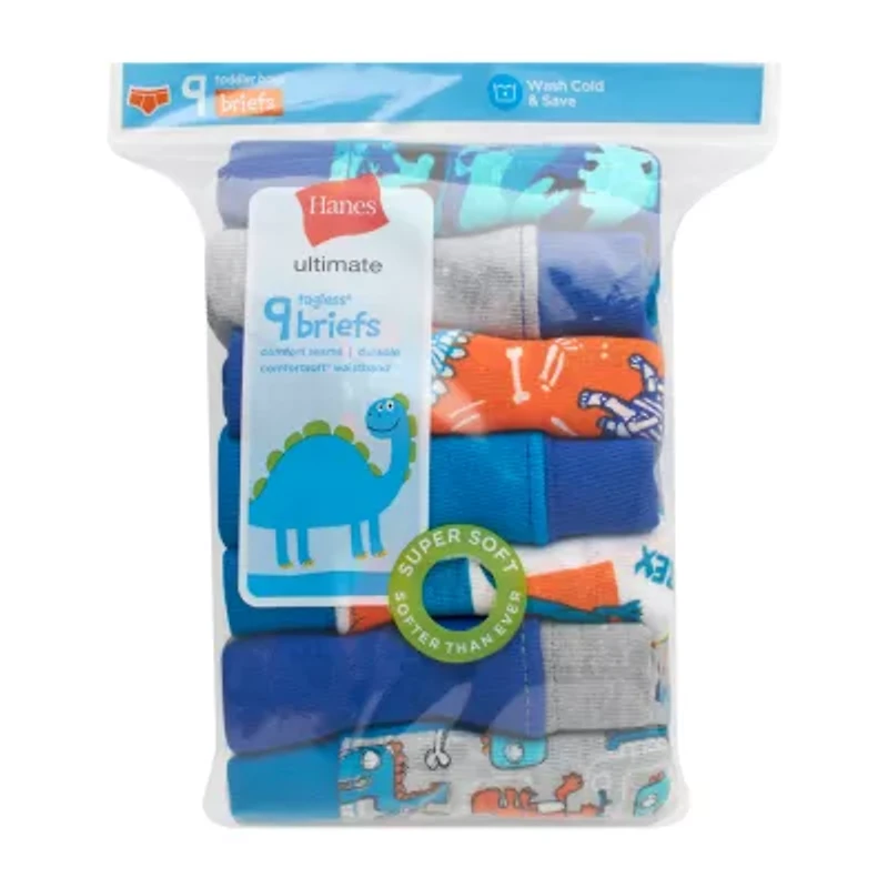 Hanes Toddler Boys 9 Pack Briefs Tubpp9