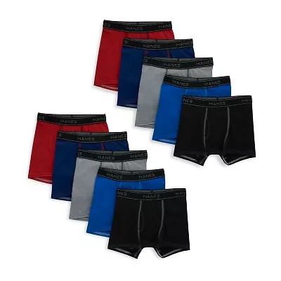 Hanes Big Kid Boys 10 Pack Boxer Briefs Bubf10