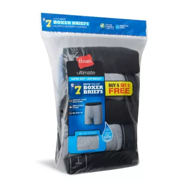 Hanes Little & Big Boys 5+2 Bonus Pack Boxer Briefs