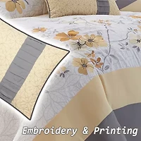 Stratford Park Avery 12-pc. Floral Midweight Comforter Set