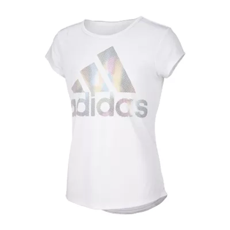 adidas Big Kid Girls Round Neck Short Sleeve Classic Fit Graphic T-Shirt