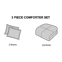 Stratford Park Rowley 3pc 3-pc. Geometric Midweight Comforter Set