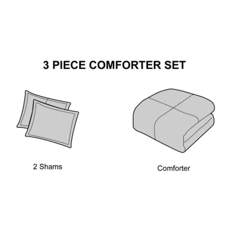 Stratford Park Harper 3-pc. Midweight Comforter Set