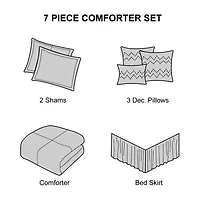 Stratford Park Astrid 7-pc. Geometric Midweight Comforter Set