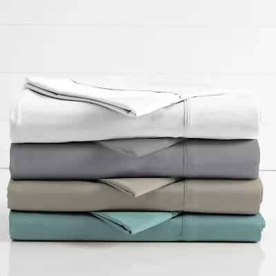 Color Sense Premium Cotton Blend Wrinkle-Resistant Sateen Weave Sheet Set