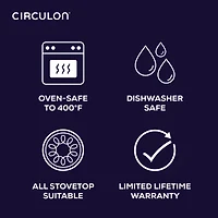 Circulon A1 Series with ScratchDefense 3-qt. Covered Straining Saucepan