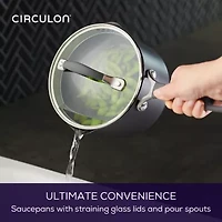 Circulon A1 Series with ScratchDefense 2-qt. Nonstick Straining Sauce Pan with Lid