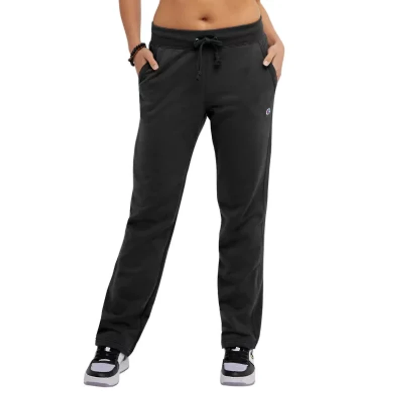 Champion Powerblend Womens Straight Mid Rise Fleece Sweatpant