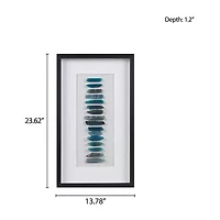 INK+IVY Cerulean Stones Agate Framed Shadow Box Art