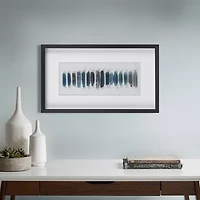 INK+IVY Cerulean Stones Agate Framed Shadow Box Art