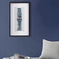 INK+IVY Cerulean Stones Agate Framed Shadow Box Art