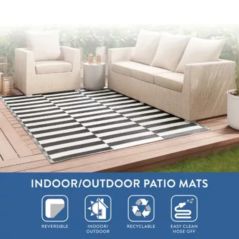 Patio Armor By Surefit Marcio Weather Resistant Outdoor Rectanglular Area Rug