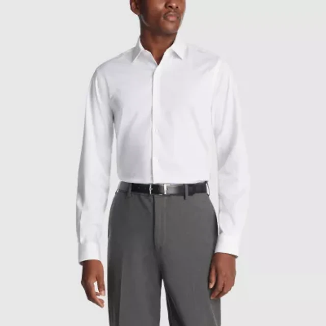 men's van heusen slim-fit wrinkle-free dress shirt Van Heusen Slim Fit Solid Dress Shirt, White