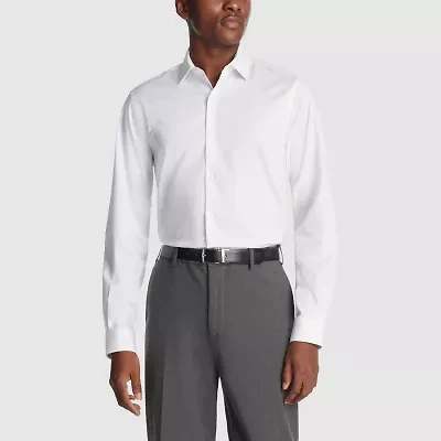 Van Heusen Mens Slim Fit Stretch Fabric Wrinkle Free Long Sleeve Dress Shirt