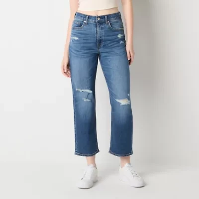 Arizona Womens Juniors Highest Rise Straight Leg Jean