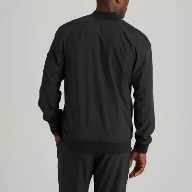Barco One Bow883 Amplify 3-Pocket Stand-Up Collar Warm-Up Mens Big and Tall Moisture Wicking Scrub Jackets