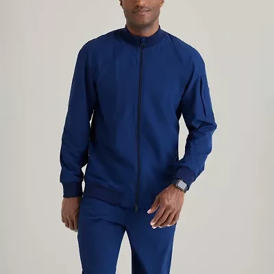 Barco One Bow883 Amplify 3-Pocket Stand-Up Collar Warm-Up Mens Big and Tall Moisture Wicking Scrub Jackets