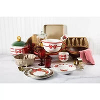 Martha Stewart Festive Bow 4-pc.Ceramic Dinner Bowl